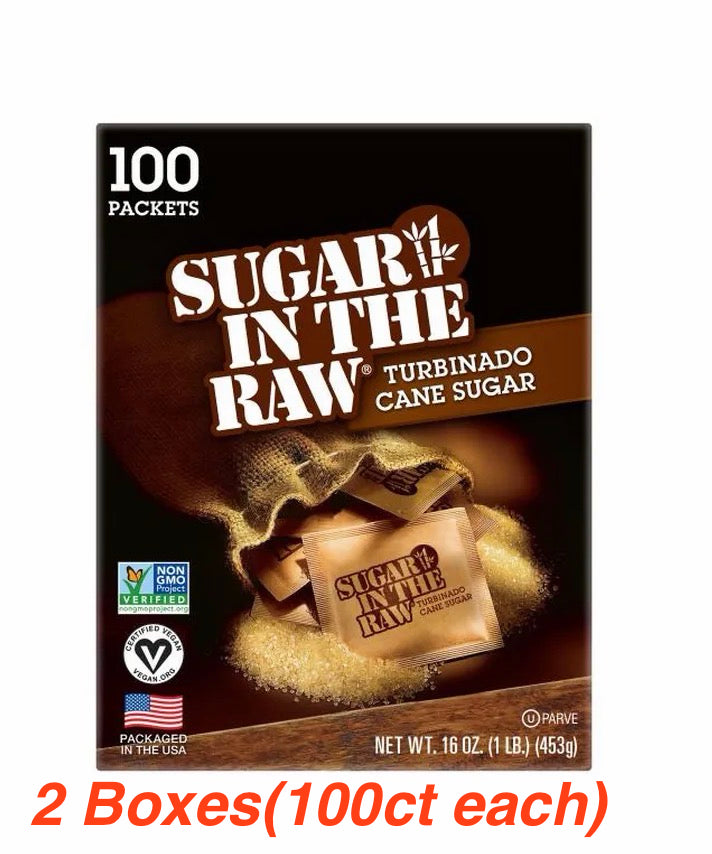Sugar in the Raw Brown Sugar Packets 2 boxes (100ct each)