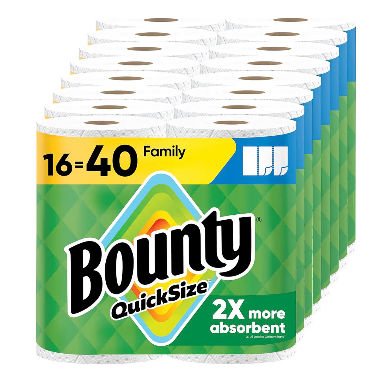 Bounty Paper Towels Quick Size 16 Rolls