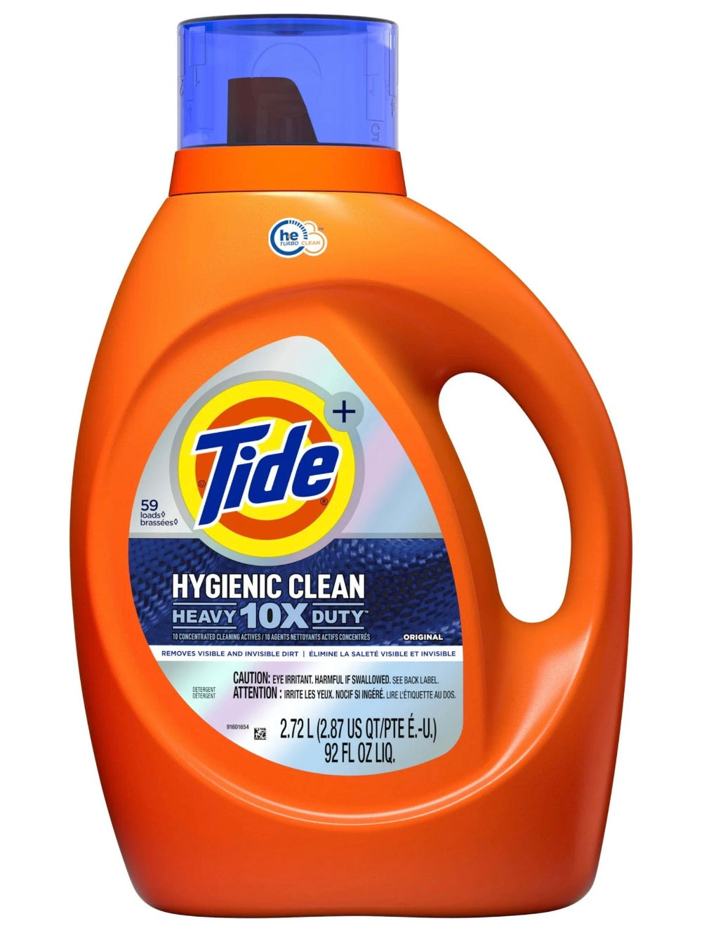 Bulk Case of 5 | Tide Hygienic Clean Heavy 10x Duty Liquid Laundry Detergent, 92 fl oz