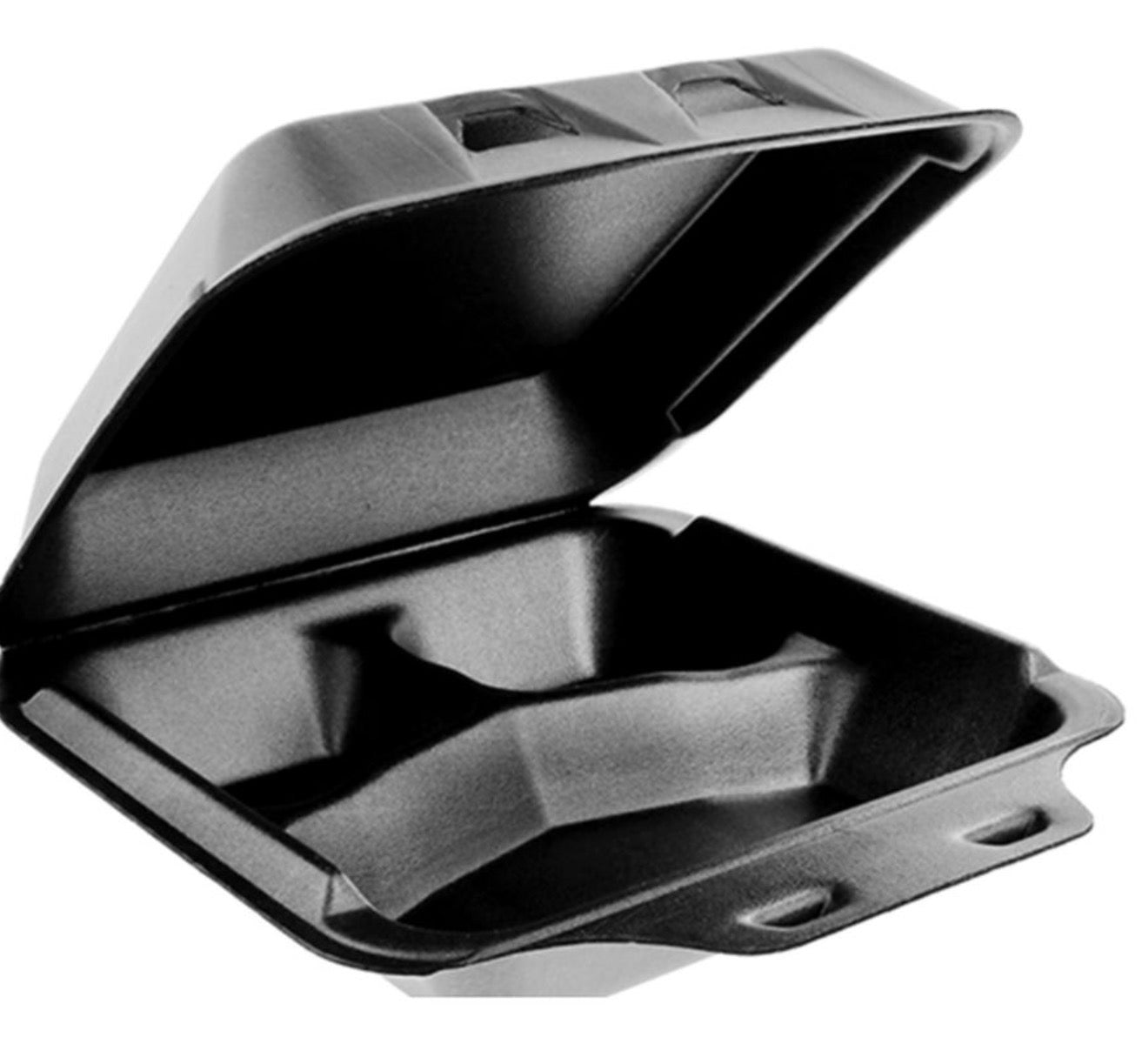 Black Foam 3-Compartment Container (150ct)